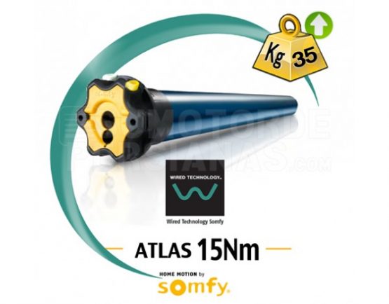 Motor Somfy via cable ATLAS 15Nm